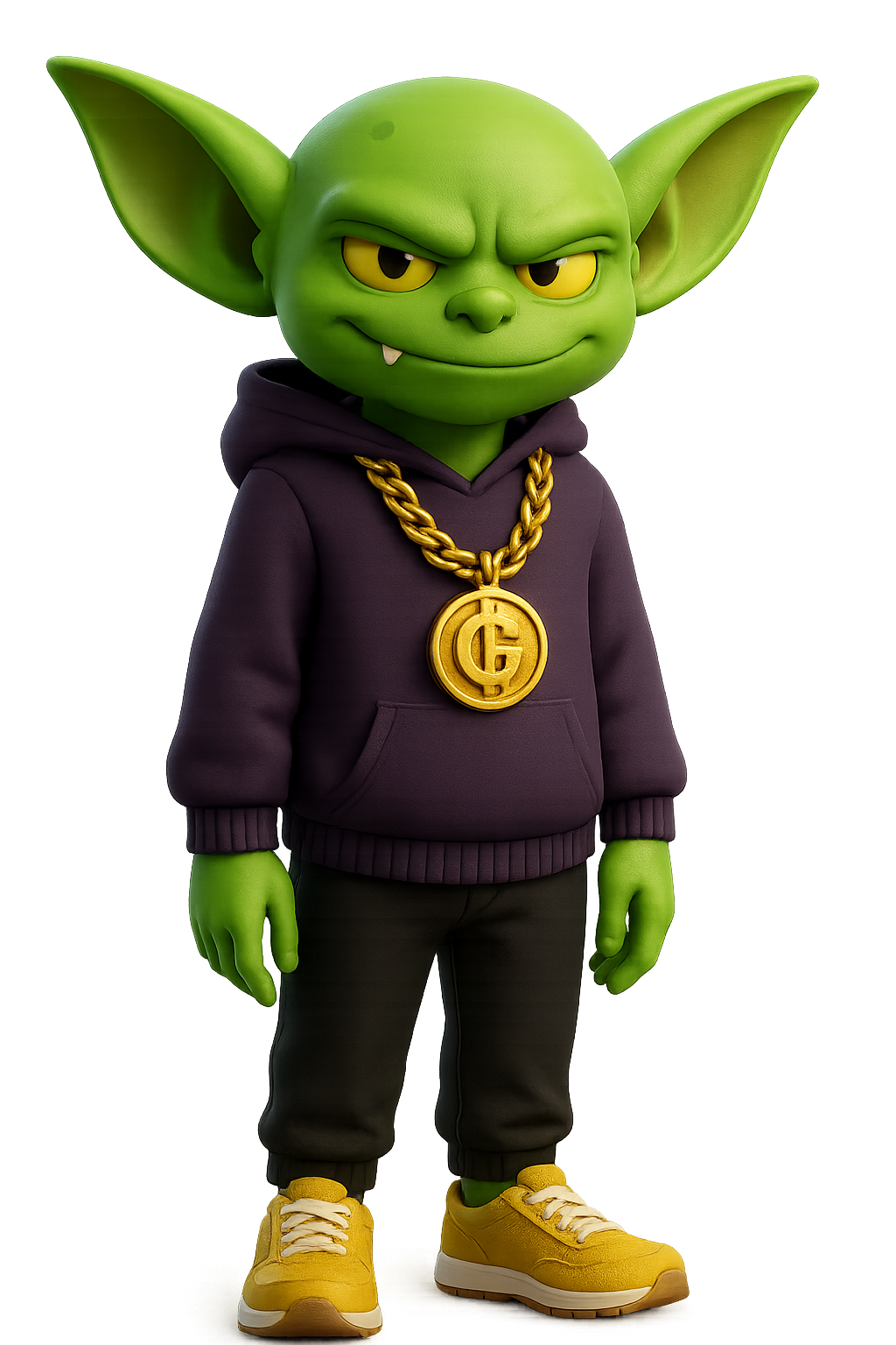 Grem mascot standing ready